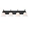 Westinghouse Fixture Wall 60W 4-Light Harwell, Matte Black White Opal Glass 6117100 - alternate 1